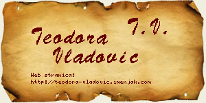 Teodora Vladović vizit kartica